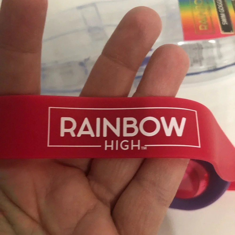 Rainbow High new in box swim goggles with rainbow high girls pink purple swim‎